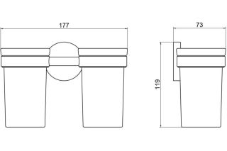 Стакан с держателем Aquatek Европа AQ4117CR хром